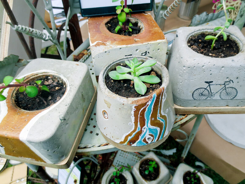 concrete succulent planters by MDC Interiors in Atlanta | tide & bloom