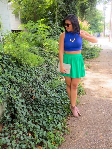 summer style: ASOS crop top and skirt | tide & bloom