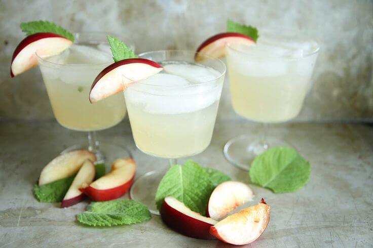 Nectarine Gin Ginger Fizz