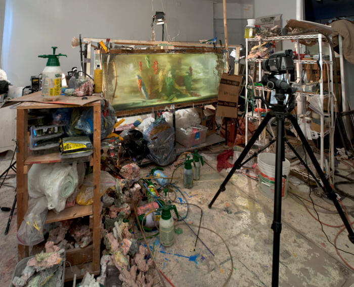 Kim Keever's studio set up | tide & bloom