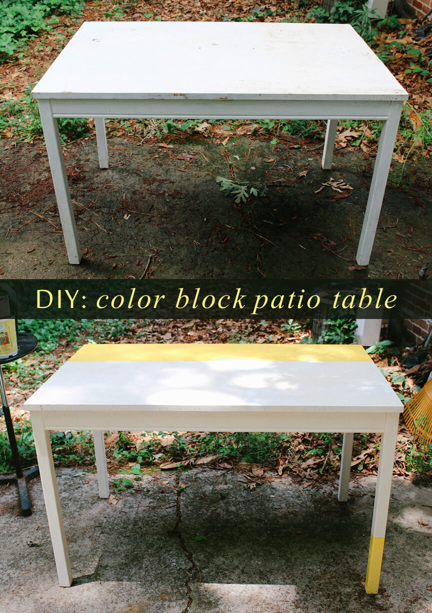 diy-color-block-patio-table-spraypainted